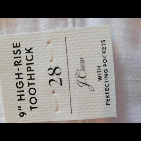 NWT J Crew size 28 white toothpick jeans - Picture 4 of 5